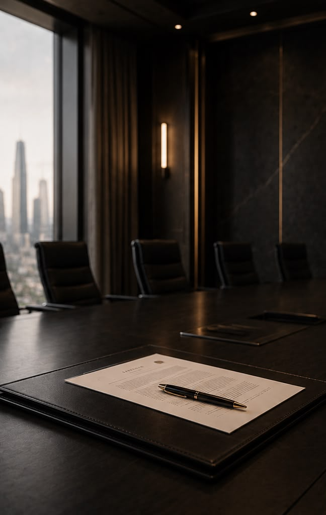 Boardroom with a view over the city